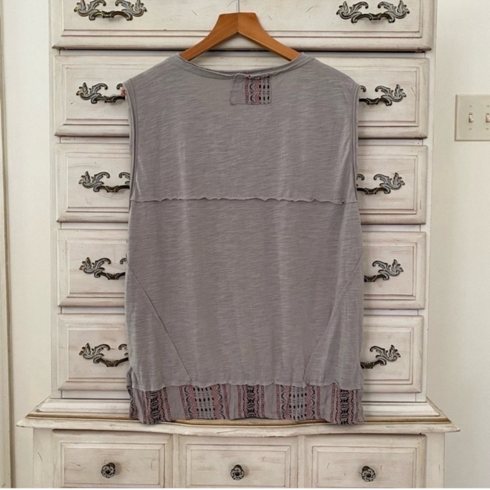 POL Boho Patchwork Slub Cotton Tee - image 3